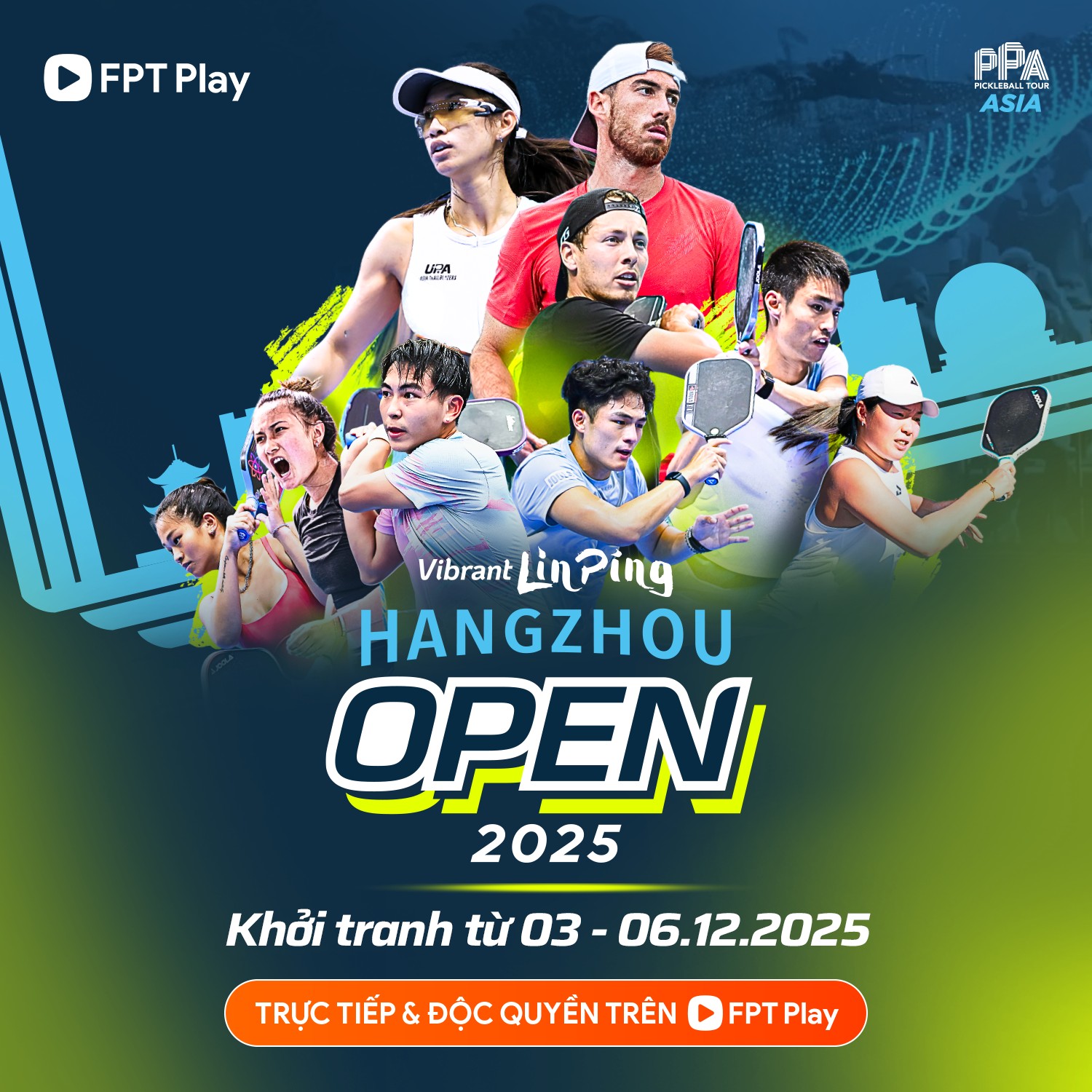 Bốn tay vợt hàng đầu Việt Nam đặt mục tiêu vàng tại giải Pickleball lớn nhất châu Á ở Trung Quốc